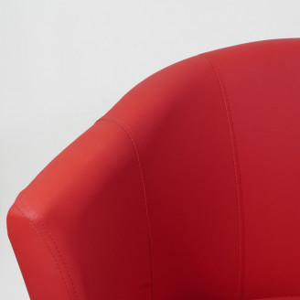 Sofa 3 osobowa z ekoskóry TM-3 160 czerwona Signal do poczekalni i recepcji.
