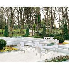Składany stół ogrodowy plastikowy Forza biały 80x80 Siesta