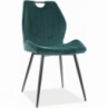 Stylowe i wygodne Krzesło welurowe Arco Velvet zielone Signal do kuchni i jadalni