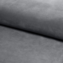 Stylowe Łóżko welurowe jednoosobowe Azurro Velvet 90x200 szary/dąb Signal dla dziewczynki
