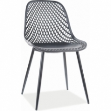 Stylowe Krzesło ażurowe plastikowe Corral A czarne Signal do kawiarni i restauracji