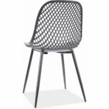 Stylowe Krzesło ażurowe plastikowe Corral A czarne Signal do kawiarni i restauracji
