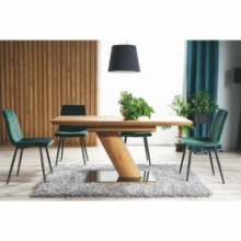 Wygodne Krzesło welurowe pikowane Irys Velvet zielone Signal do kuchni i jadalni