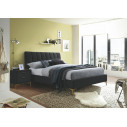 Stylowe Łóżko welurowe glamour Mirage Velvet 160x200 czarny/złoty Signal do sypialni