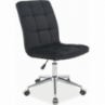 Krzesło biurowe welurowe Q-020 Velvet czarne Signal do biurka