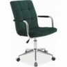 Krzesło biurowe welurowe Q-022 Velvet zielone Signal do biurka