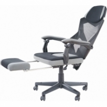 Fotel biurowy z podnóżkiem Q-939 czarny/szary Signal do biurka