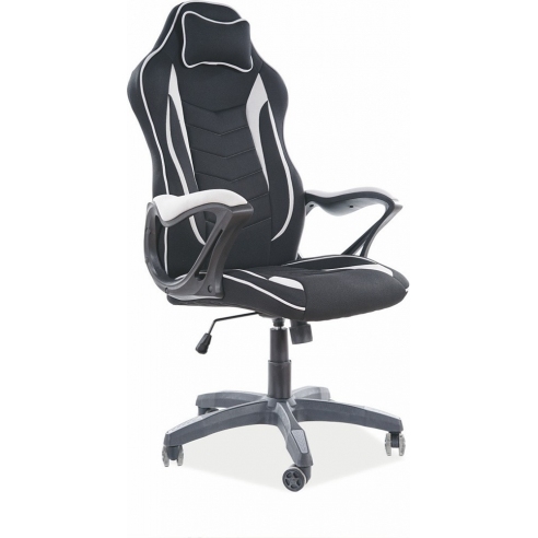 Fotel komputerowy dla gracza Zenvo czarny/szary Signal do biurka