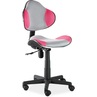 Fotel młodzieżowy do biurka Q-G2 szary/różowy Signal.