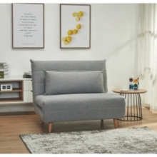 Sofa tapicerowana rozkładana Spike II szary/buk Signal Signal do spania dla gości