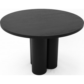 Designerski Stół okrągły drewniany Object035 110 czarny dąb NG Design do salonu i jadalni 2