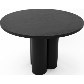 Designerski Stół okrągły drewniany Object035 110 czarny dąb NG Design do salonu i jadalni