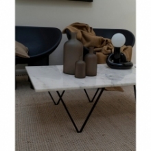 Designerski Stolik kawowy marmurowy Object040 90x60 biały NG Design do salonu
