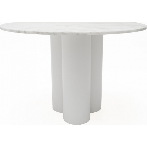 Designerski Stół okrągły marmurowy Object035 110 biały NG Design do salonu i jadalni