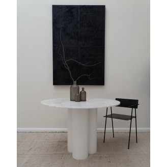Designerski Stół okrągły marmurowy Object035 110 biały NG Design do salonu i jadalni