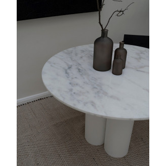 Designerski Stół okrągły marmurowy Object035 110 biały NG Design do salonu i jadalni