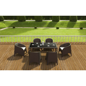 Stylowy Fotel ogrodowy technorattanowy Aruba brązowy Siesta do ogrodu na taras i balkon.