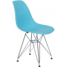 Designerskie Krzesło z tworzywa P016 PP jasno niebieski/chrom D2.Design do kuchni, kawiarni i restauracji.