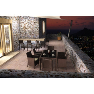 Stylowy Fotel ogrodowy technorattanowy California brązowy Siesta do ogrodu na taras i balkon.