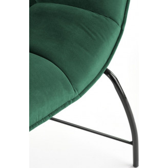 Nowoczesny Fotel welurowy designerki Belton ciemny zielony Halmar do salonu