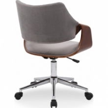Krzesło biurowe welurowe Colt orzechowo-szare Halmar do biura i recepcji