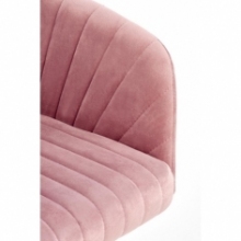 Krzesło młodzieżowe do biurka Fresco Velvet różowe Halmar