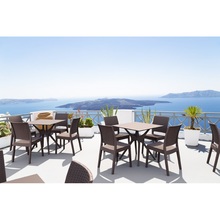 Stół ogrodowy kwadratowy Ibiza 80x80 brązowy Siesta do salonu, kuchni i jadalni.