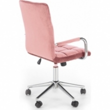 Krzesło młodzieżowe do biurka Gonzo IV Velvet różowe Halmar