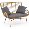 Sofa rattanowa boho Ikaro XL naturalna Halmar do ogrodu i na taras