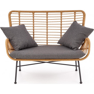 Sofa rattanowa boho Ikaro XL naturalna Halmar do ogrodu i na taras