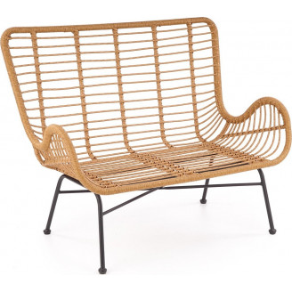 Sofa rattanowa boho Ikaro XL naturalna Halmar do ogrodu i na taras