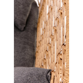 Sofa rattanowa boho Ikaro XL naturalna Halmar do ogrodu i na taras
