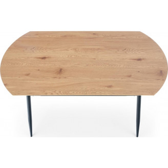 Stół loft z półką Jackson 160x90 dąb złoty/czarny Halmar do salonu i jadalni