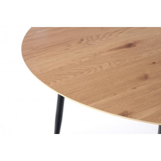 Stół loft z półką Jackson 160x90 dąb złoty/czarny Halmar do salonu i jadalni