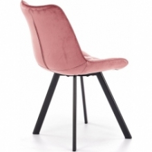 Modne Krzesło welurowe pikowane K332 różowe Halmar do kuchni i jadalni