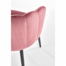 Modne Krzesło welurowe "muszla" K386 różowe Halmar do kuchni i jadalni