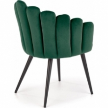 Modne Krzesło welurowe z podłokietnikami K410 Velvet zielone Halmar do kuchni i jadalni