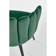 Modne Krzesło welurowe z podłokietnikami K410 Velvet zielone Halmar do kuchni i jadalni