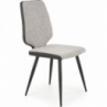 Modne Krzesło tapicerowane pikowane K424 szaro-czarne Halmar do kuchni i jadalni