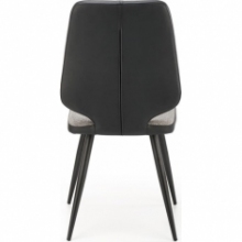 Modne Krzesło tapicerowane pikowane K424 szaro-czarne Halmar do kuchni i jadalni