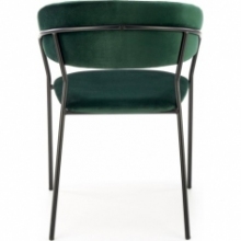 Modne Krzesło welurowe muszelka K426 zielone Halmar do kuchni i jadalni