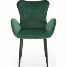 Modne Krzesło welurowe fotelowe K427 zielone Halmar do kuchni i jadalni