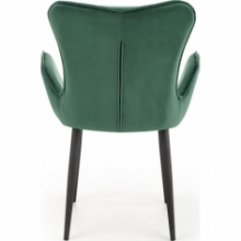 Modne Krzesło welurowe fotelowe K427 zielone Halmar do kuchni i jadalni