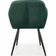 Modne Krzesło welurowe fotelowe K429 zielone Halmar do kuchni i jadalni
