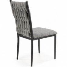 Modne Krzesło tapicerowane z pikowanym oparciem K435 szare Halmar do kuchni i jadalni