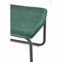 Modne Krzesło welurowe na płozie K444 zielone Halmar do kuchni i jadalni