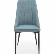 Modne Krzesło tapicerowane pikowane K448 jasny popielaty/niebieski Halmar do kuchni i jadalni