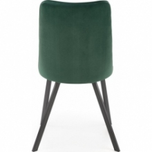 Modne Krzesło welurowe pikowane K450 ciemno zielone Halmar do kuchni i jadalni