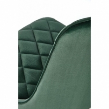 Modne Krzesło welurowe pikowane K450 ciemno zielone Halmar do kuchni i jadalni