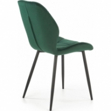 Modne Krzesło welurowe pikowane K453 ciemno zielone Halmar do kuchni i jadalni
